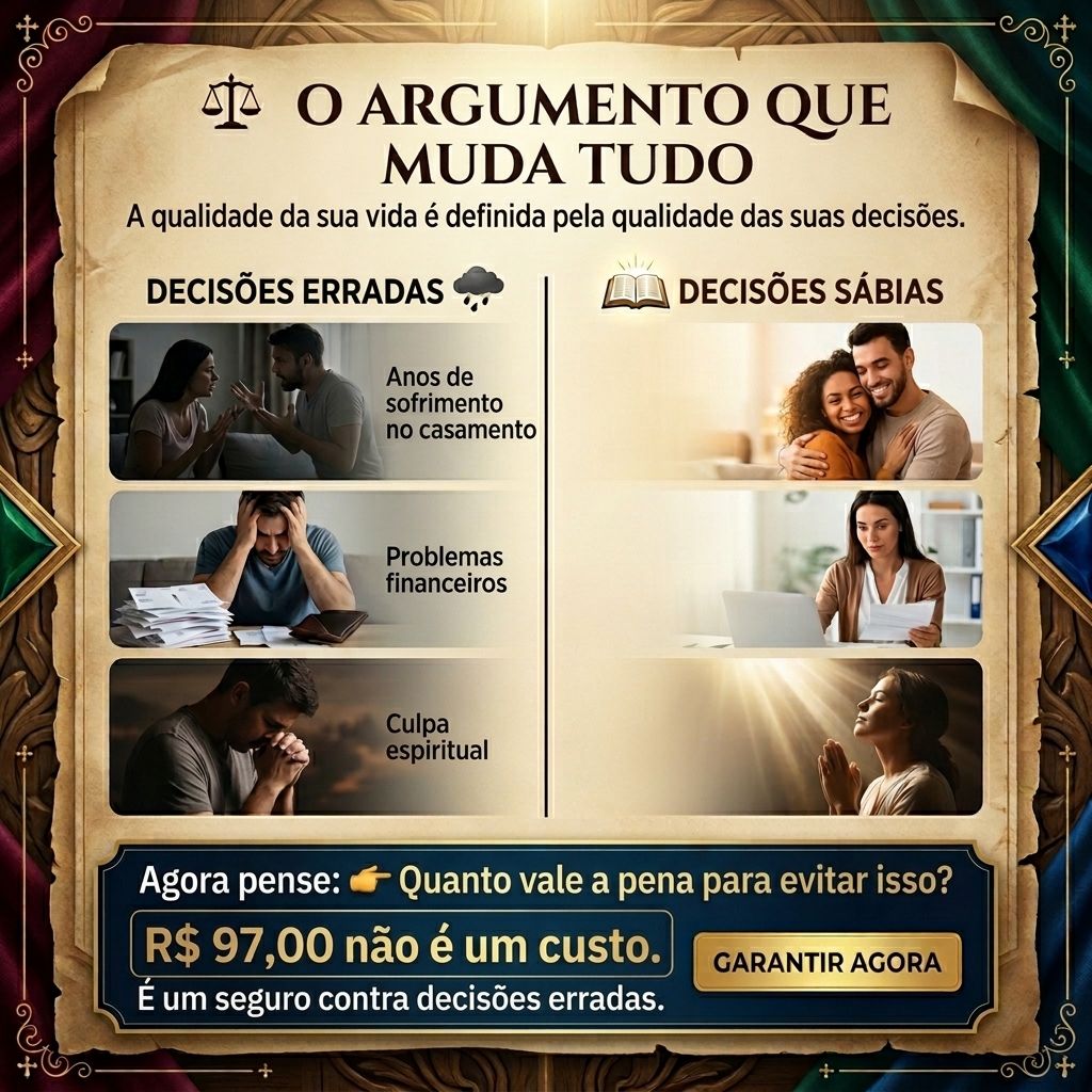 Um seguro contra decisões erradas - Sabedoria Bíblica